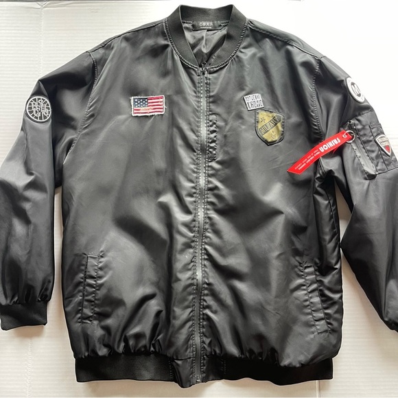 Men's Slim Fit Bomber Jacket - Casual Korean Style Spring & Autumn Outerwear - Picture 10 of 10